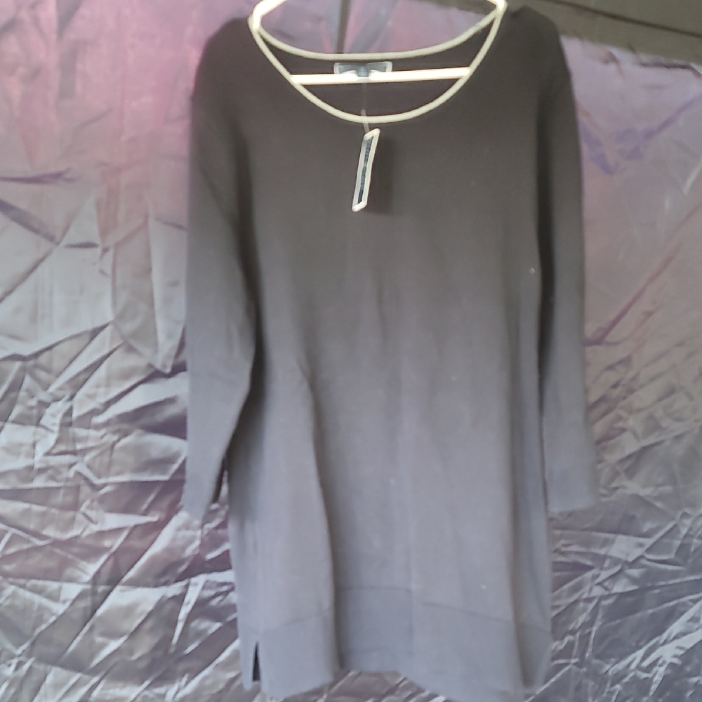 Karen Scott Black and Cream Sweater